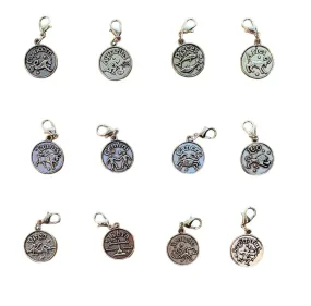 12 Zodiac Coin Charms Wholesale Bundle