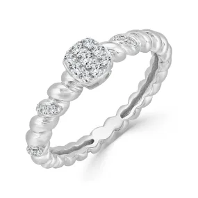 14k Gold & Diamond Ring - 0.13ct