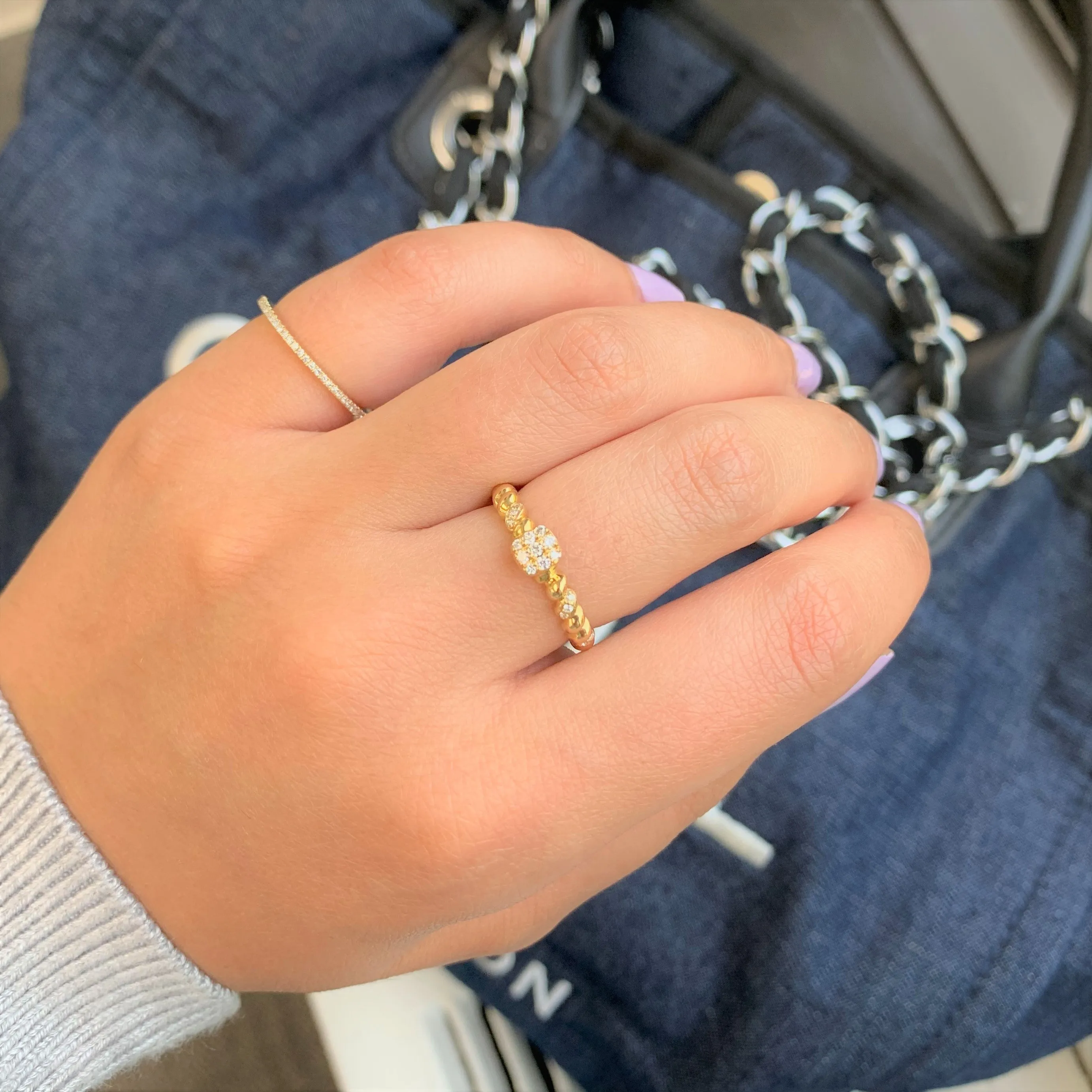 14k Gold & Diamond Ring - 0.13ct
