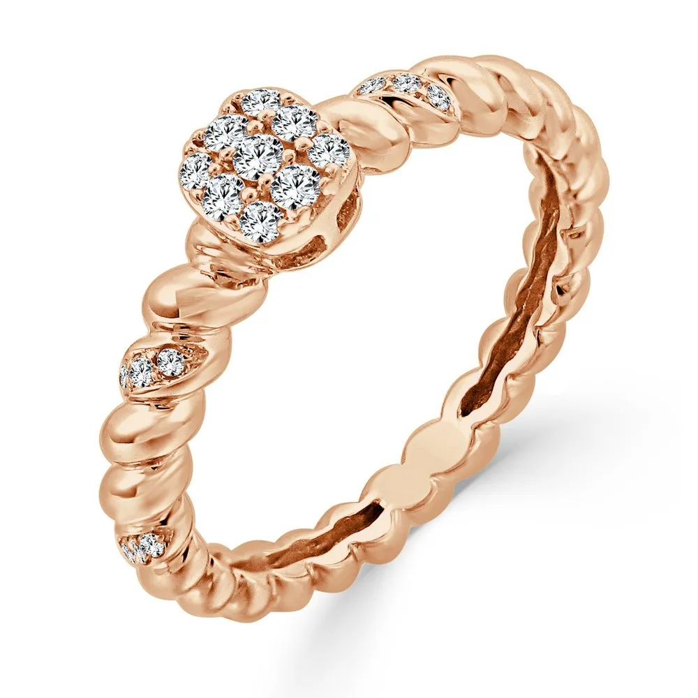 14k Gold & Diamond Ring - 0.13ct