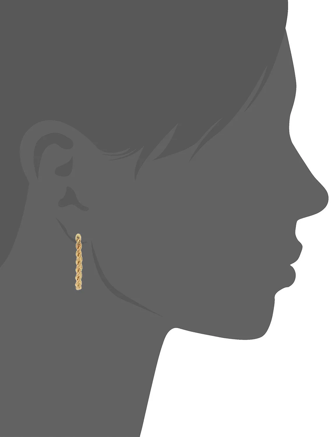 14k Yellow Gold Rope Chain Earrings