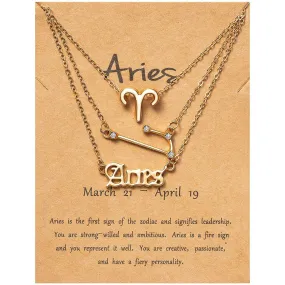 3-Piece: Constellation Zodiac Layer Necklaces