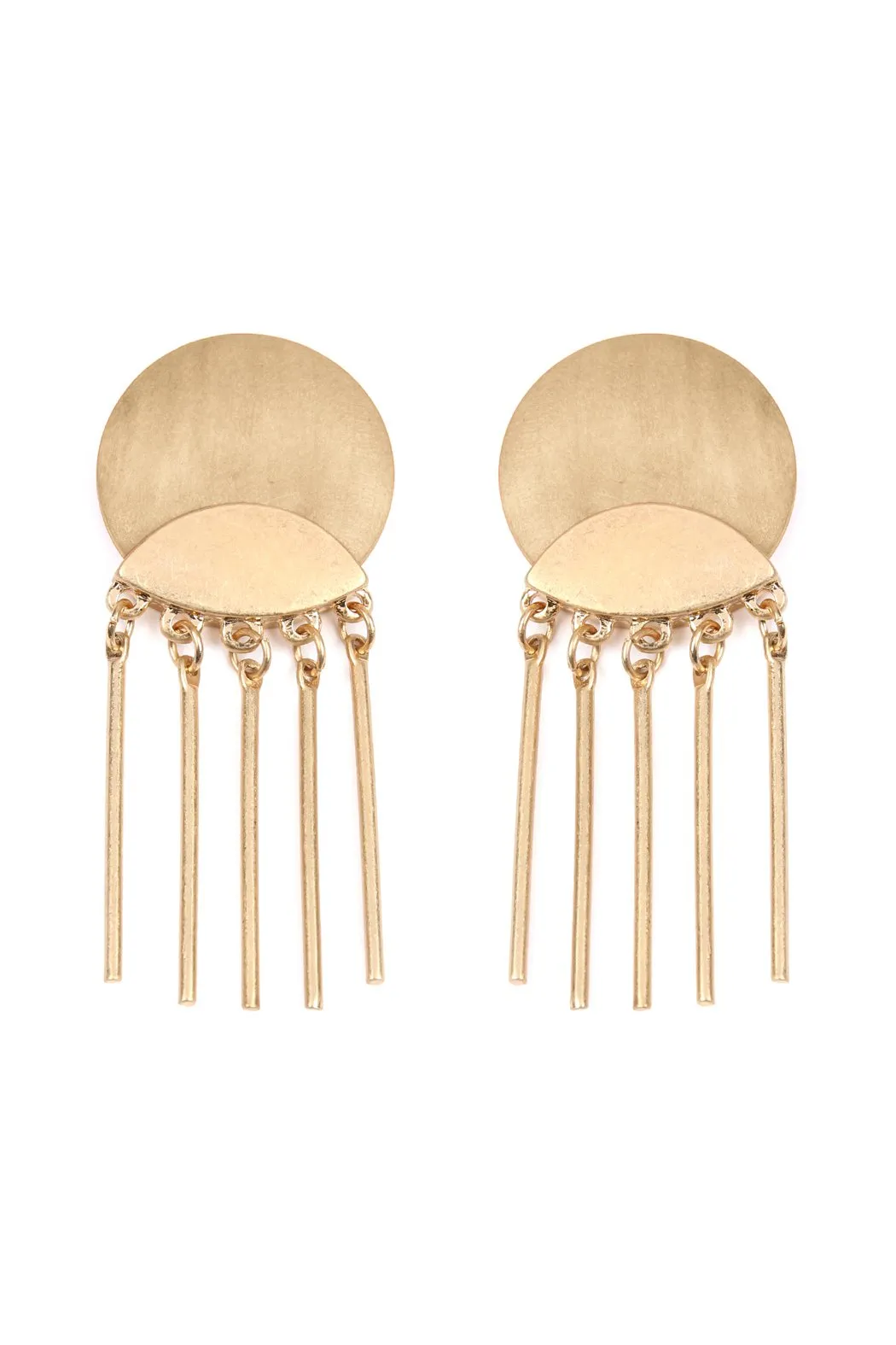 A8e2267 - Wood Disc Dangle Earrings