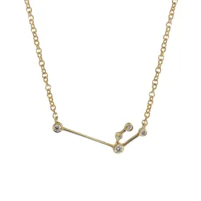 Aquarius Zodiac Necklace | 1.70GMS .10CT