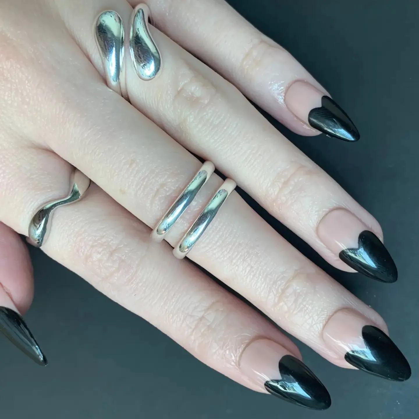 ARTEMIS | Staple Teardrop Ring | Silver