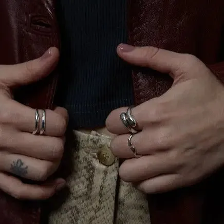 ARTEMIS | Staple Teardrop Ring | Silver