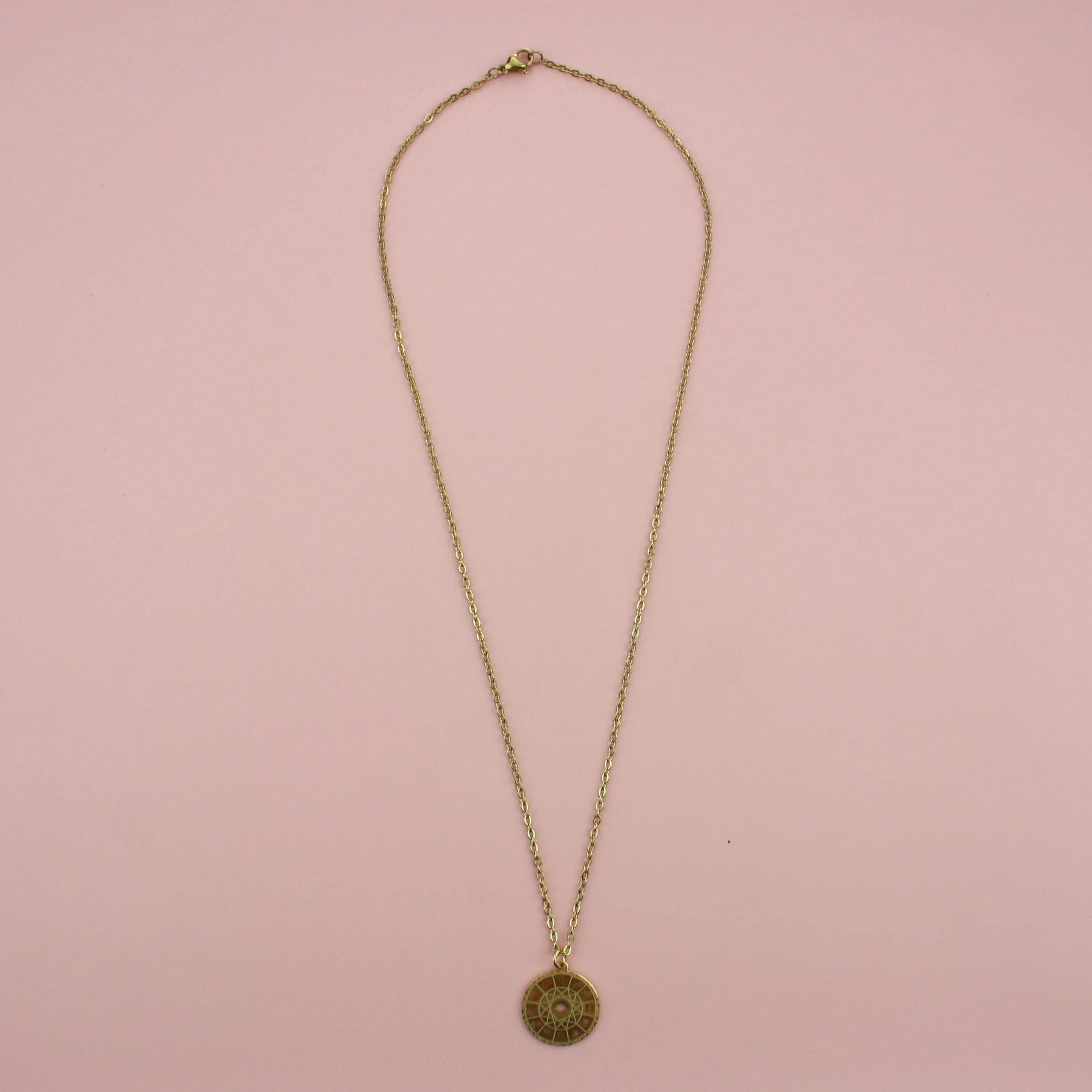 Astrology Wheel Necklace (Gold Plated)