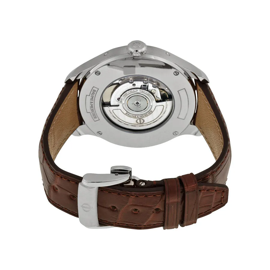 Baume et Mercier Clifton Grey Dial Brown Leather Men's Watch MO A10213