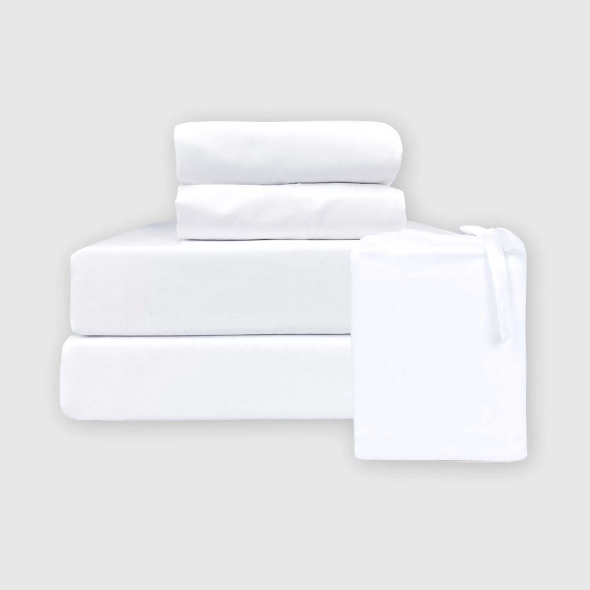 BedVoyage Melange viscose from Bamboo Cotton Bed Sheets - Snow