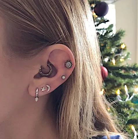 Bijou Star Moon Stud Earrings