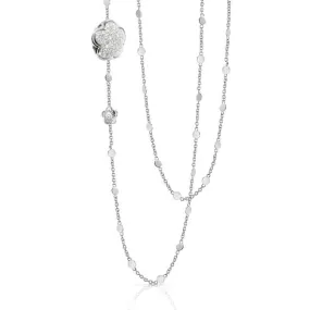 BON TON DIAMOND FLORAL NECKLACE