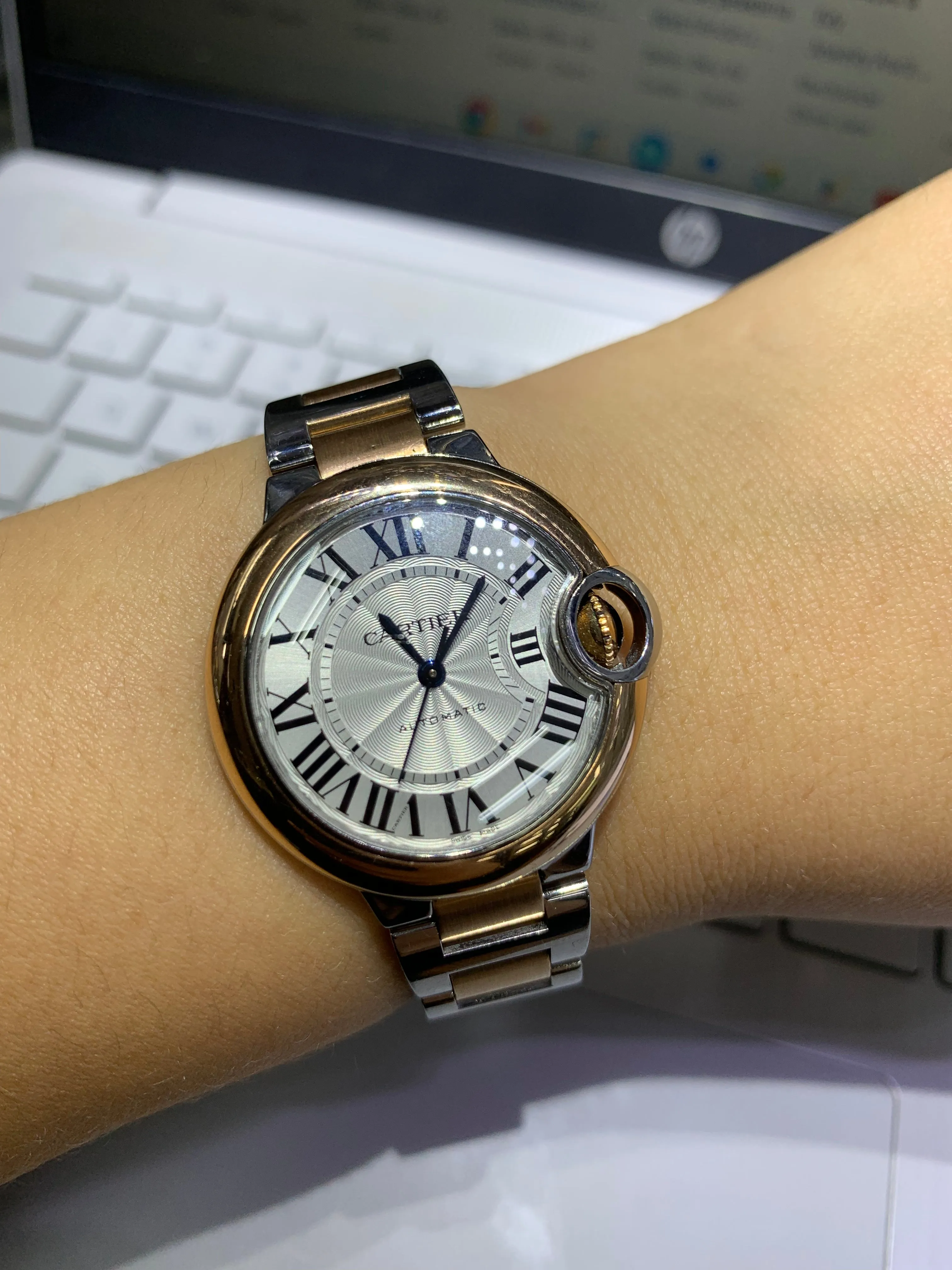 Cartier Ballon Bleu De Watch with Two-tone Oyster Bracelet (Model number: 3753)