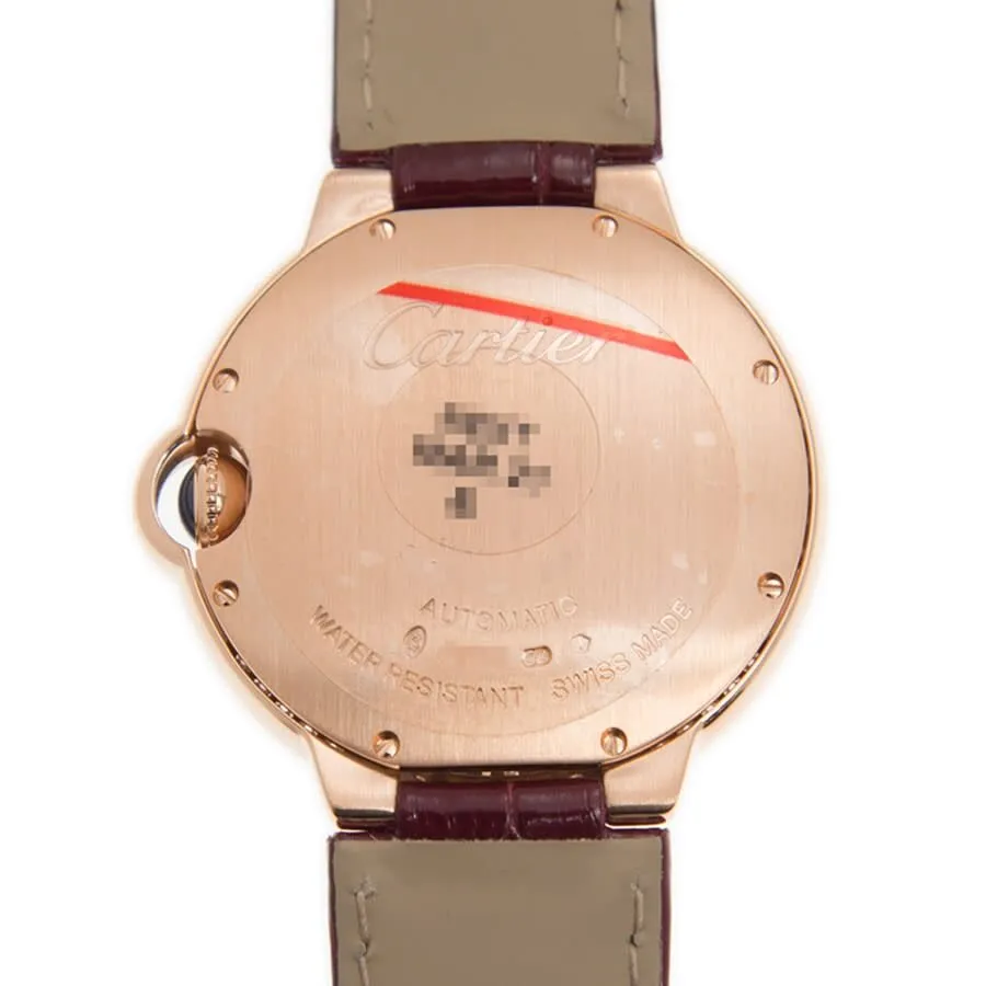 Cartier Ballon Bleu Silvered Sunray Dial Automatic Ladies 18kt Rose Gold Watch WJBB0034