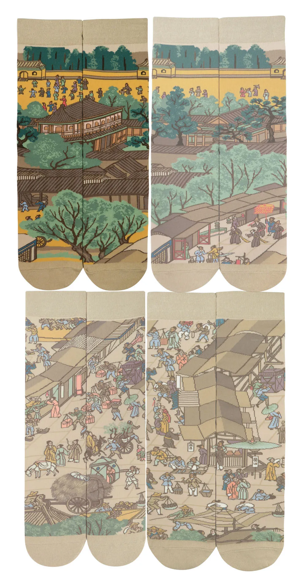 Chinese Masterpiece - Along the River During the Qingming Festival- Rainbow bridge from QingMing river painting(3 of 4)