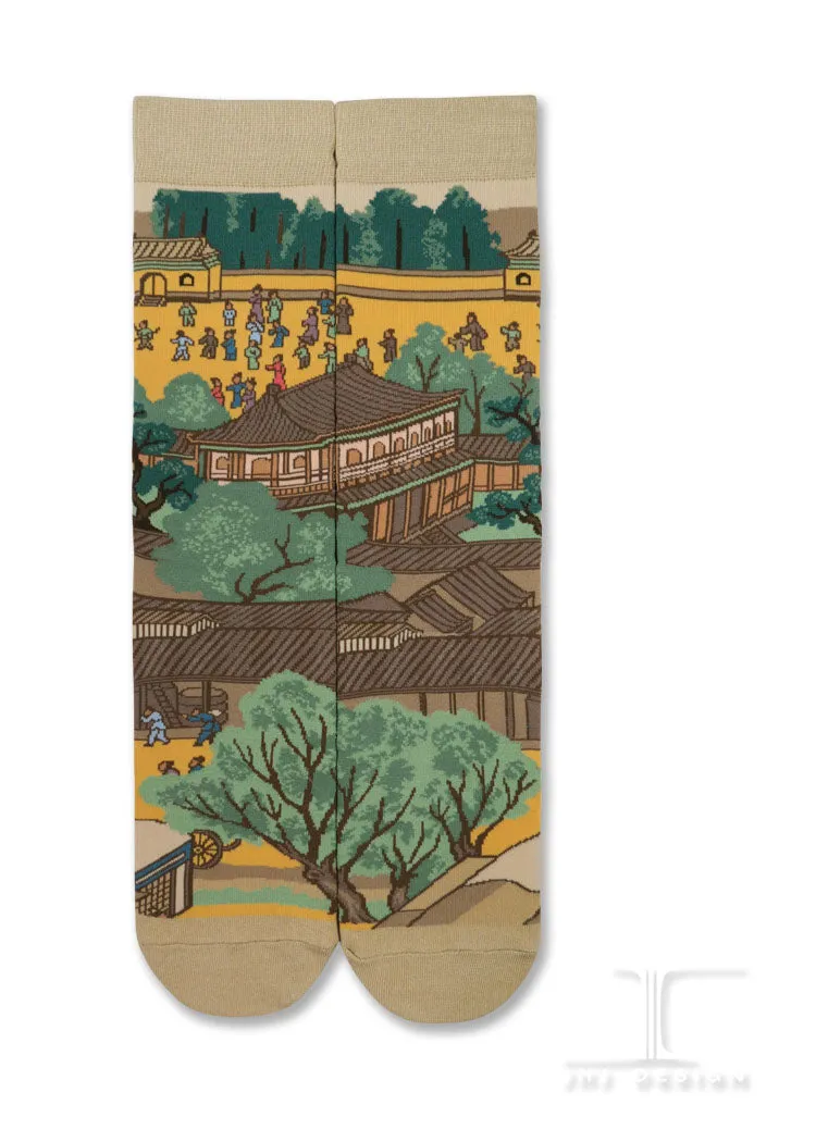 Chinese Masterpiece - Along the River During the Qingming Festival- Rainbow bridge from QingMing river painting(3 of 4)
