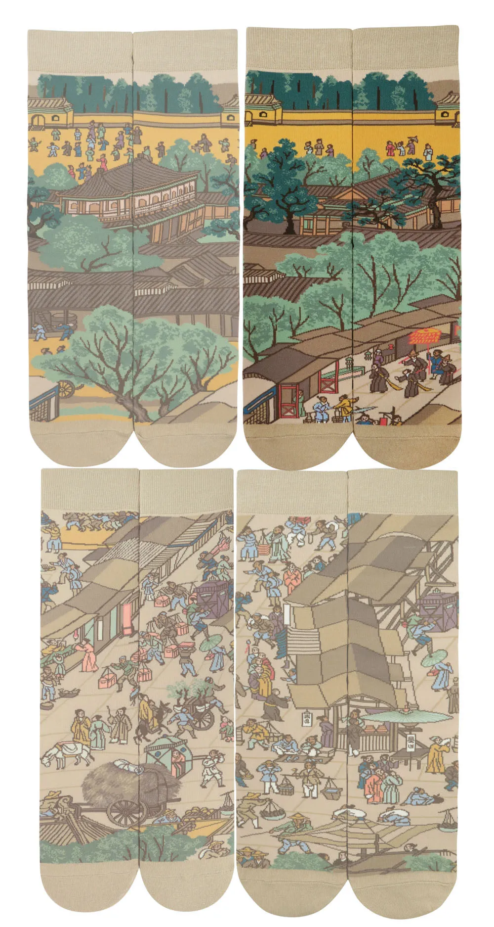 Chinese Masterpiece - Along the River During the Qingming Festival- Rainbow bridge from QingMing river painting(4 of 4)