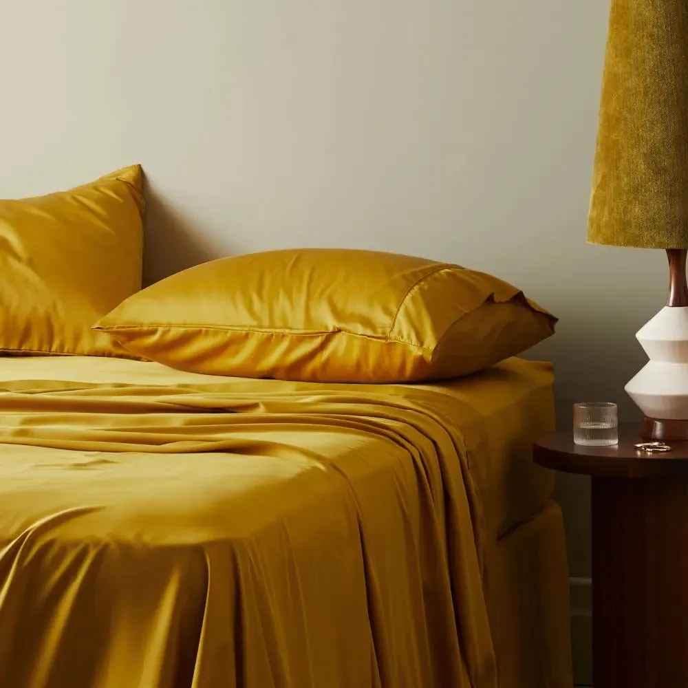 CleanBamboo® Signature Sateen Pillowcase Set (Saffron)