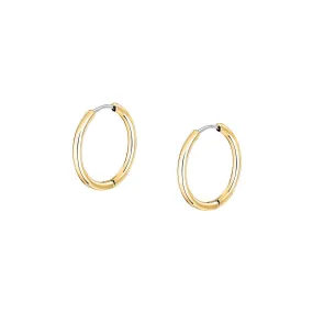 creole earring hoop steel yellow gold plated �2cm