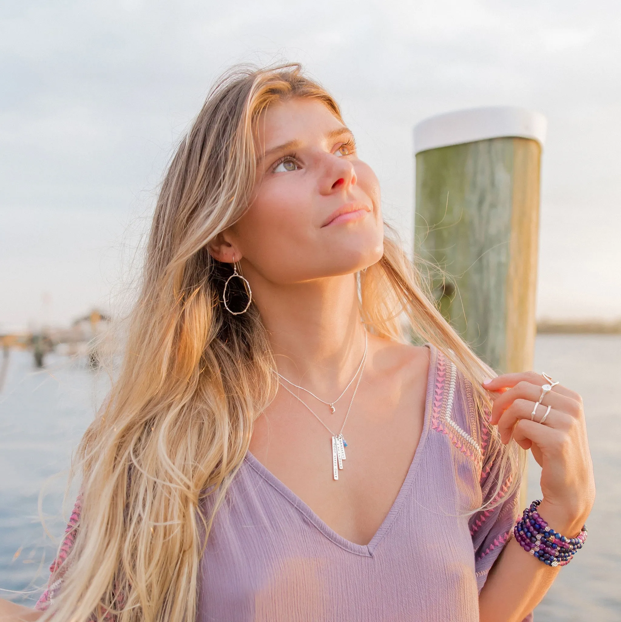 Custom Skinny Bars Necklace | 3 Bars | Sterling