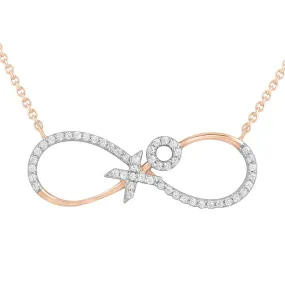 Diamond Infinity XO Pendant Necklace (14K)