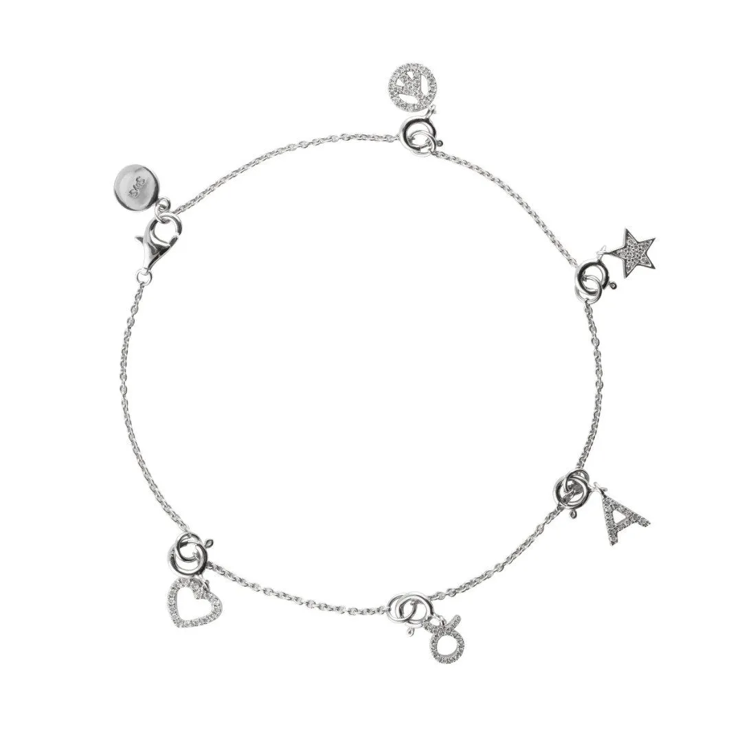 Diamond Star Sign Charm Cancer