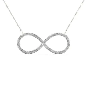 Diamond Stoneset Infinity Pendant Necklace (14K)