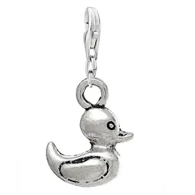 Duck Clip On For Bracelet Charm Pendant for European Charm Jewelry w/ Lobster Clasp