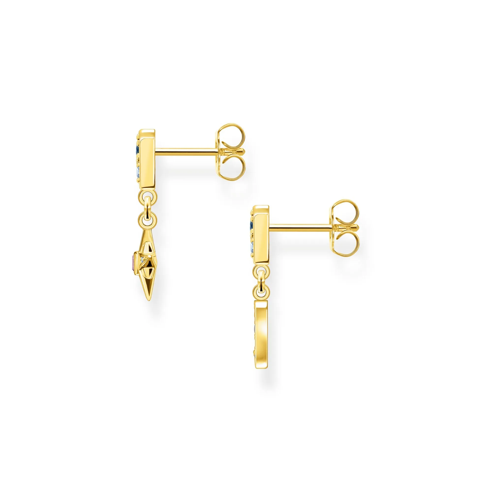 Earrings royalty star & moon - gold