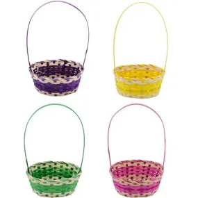 Easter Bamboo Oval Weave with Handle Basket 40cm