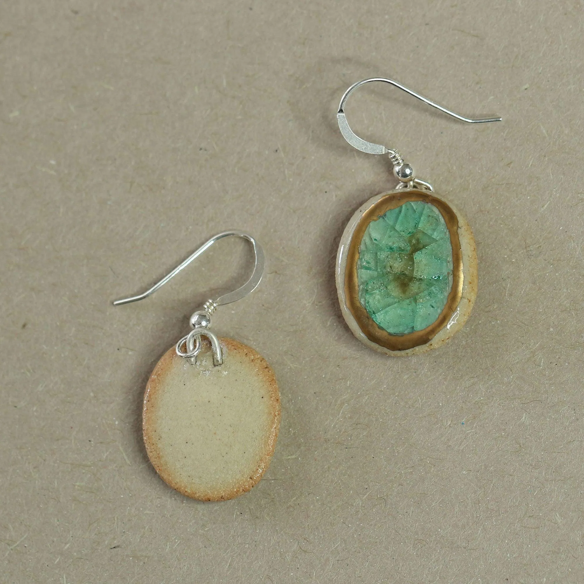 Emerald Reef Oval Drop Earrings