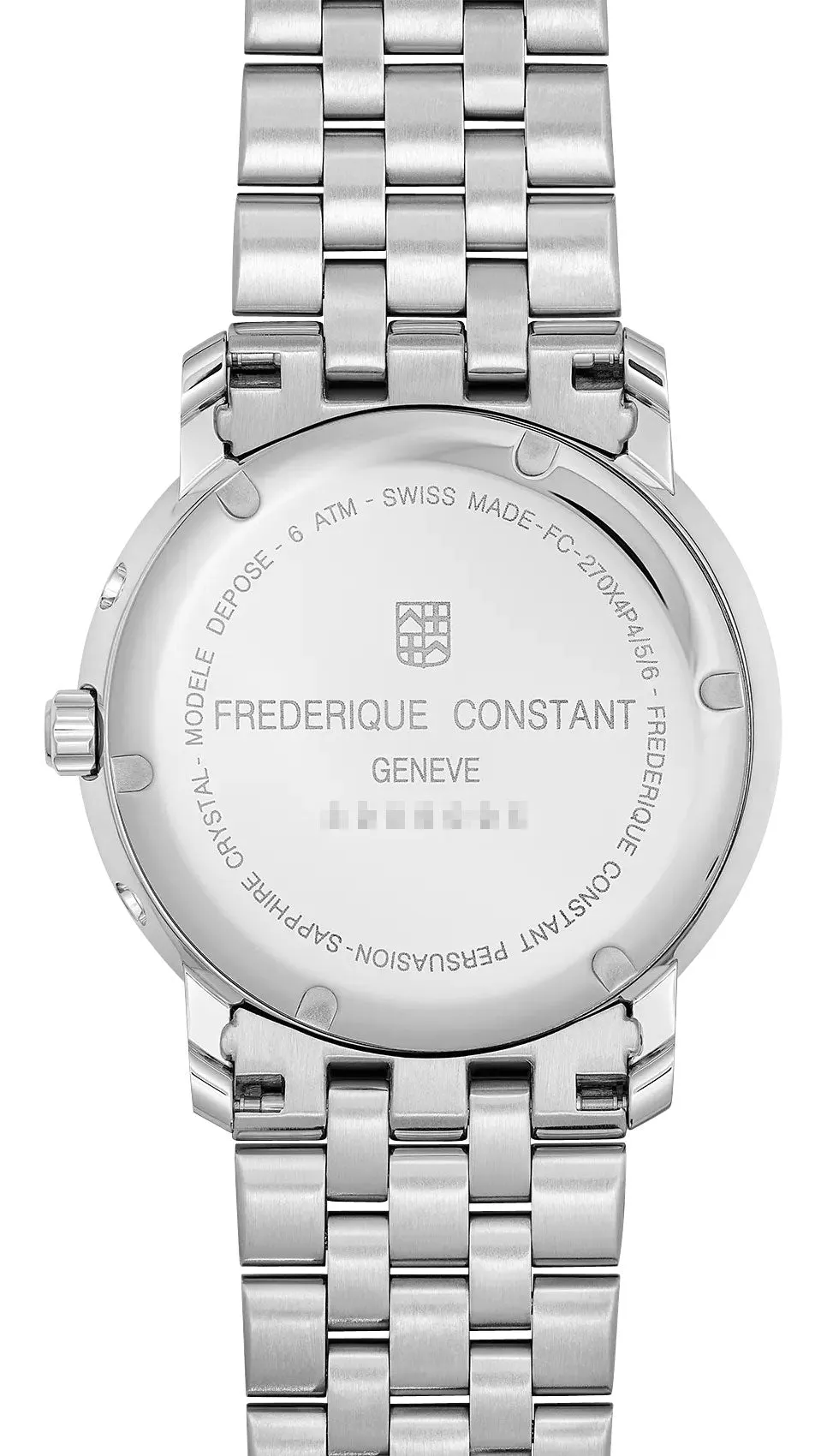 Frederique Constant Classics Index Business Timer Stainless Steel Blue Dial Day/Date/Week Moonphase Quartz Mens Watch FC-270N4P6B