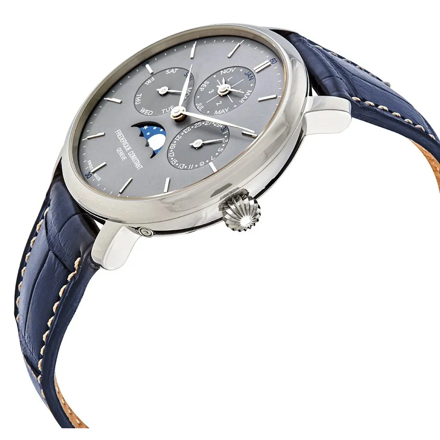 Frederique Constant Slim Line Perpetual Automatic Grey Dial Men's Watch FC-775G4S6