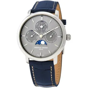 Frederique Constant Slim Line Perpetual Automatic Grey Dial Men's Watch FC-775G4S6