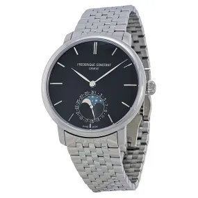 Frederique Constant Slimline Moonphase Navy Blue Dial Steel Men's Watch FC-705N4S6B