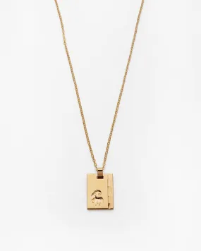 Gold Star Sign Necklace Aries