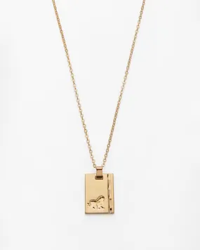 Gold Star Sign Necklace Leo