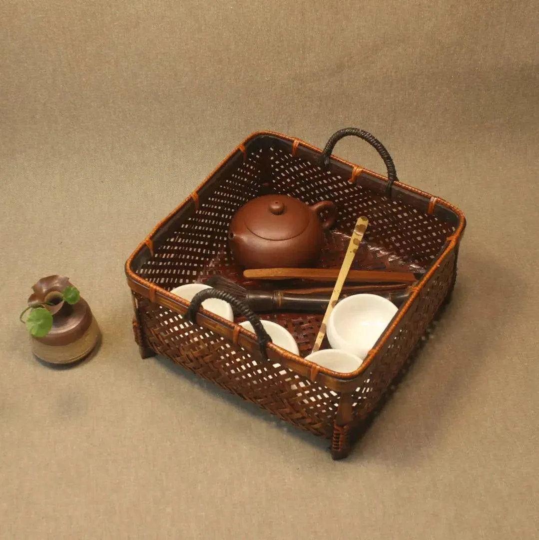 Handwoven Bamboo Basket - Bread, Fruit, Tea Set, Gift Box
