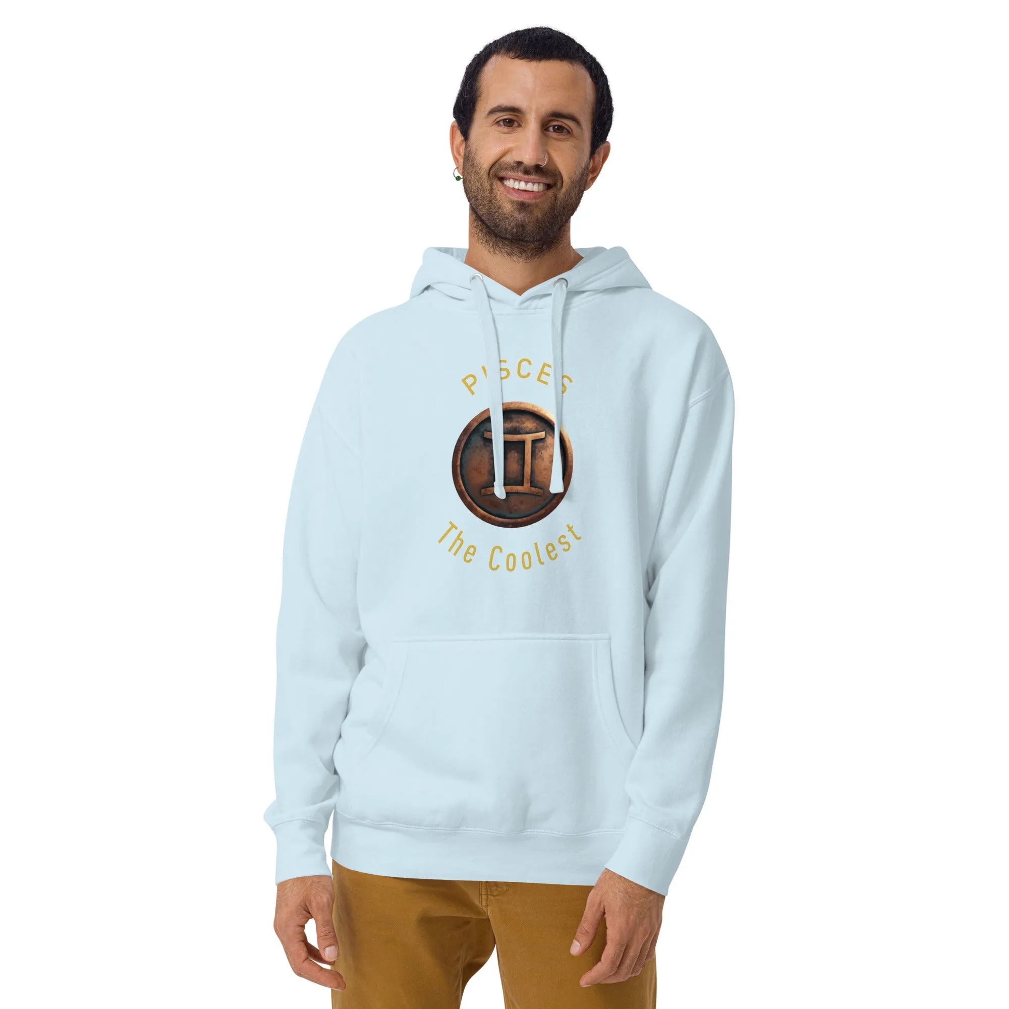 Hoodie Mens Designer (Hoodies Mens - Pisces Zodiac Sign 0052)