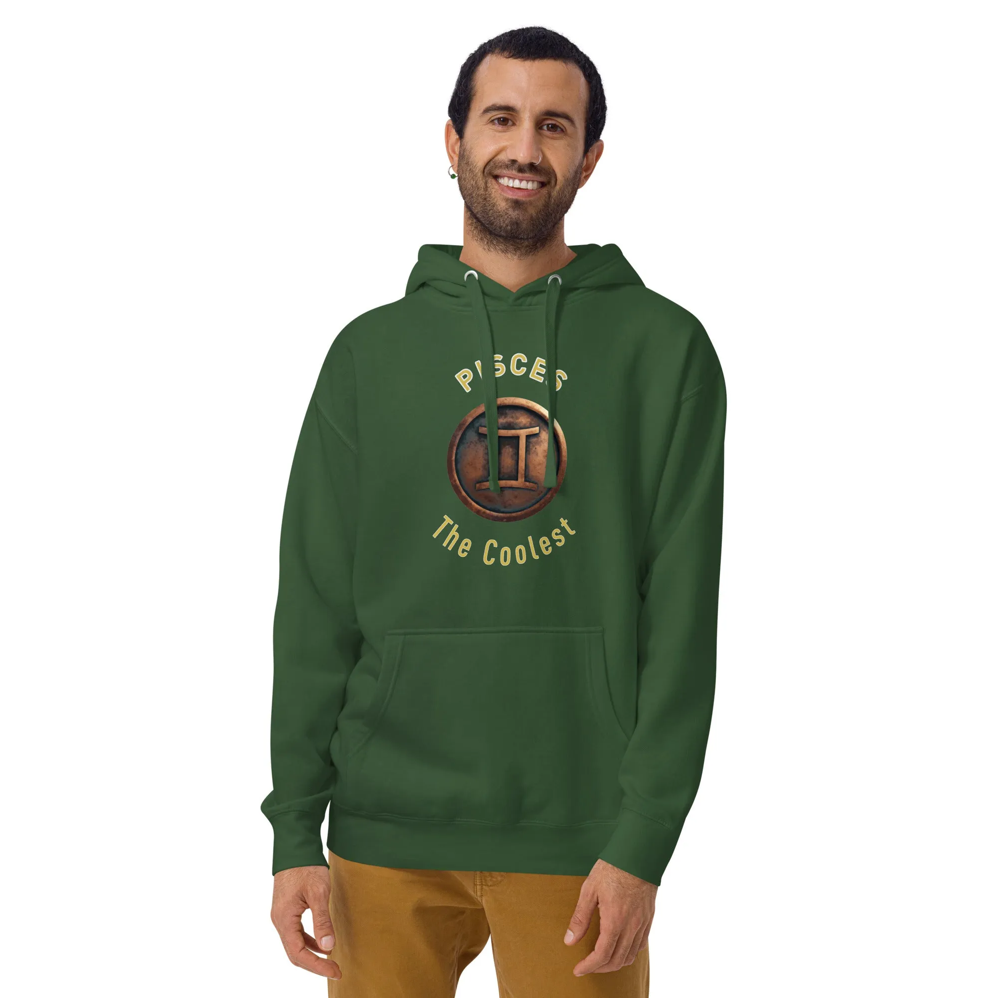 Hoodie Mens Designer (Hoodies Mens - Pisces Zodiac Sign 0052)