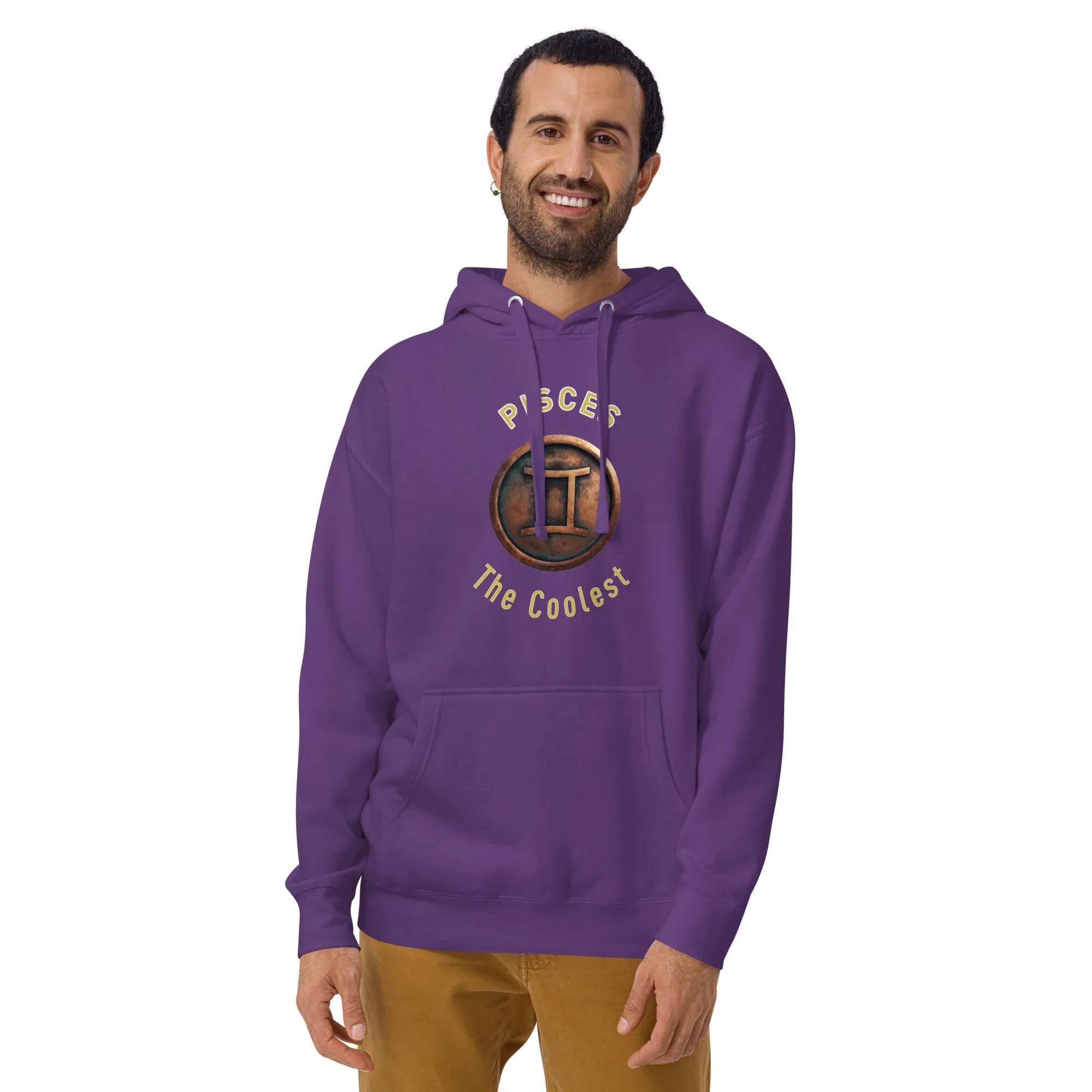 Hoodie Mens Designer (Hoodies Mens - Pisces Zodiac Sign 0052)