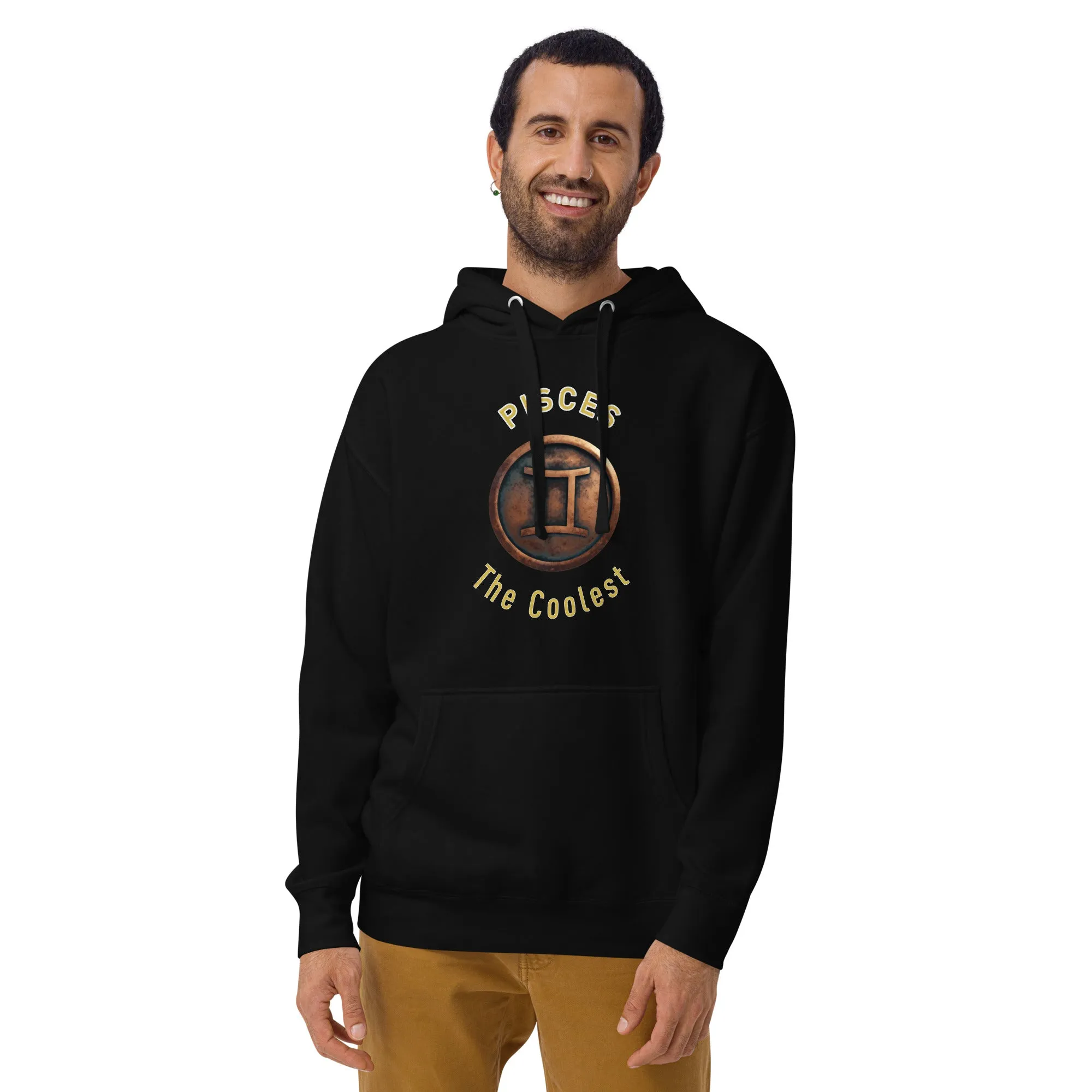 Hoodie Mens Designer (Hoodies Mens - Pisces Zodiac Sign 0052)