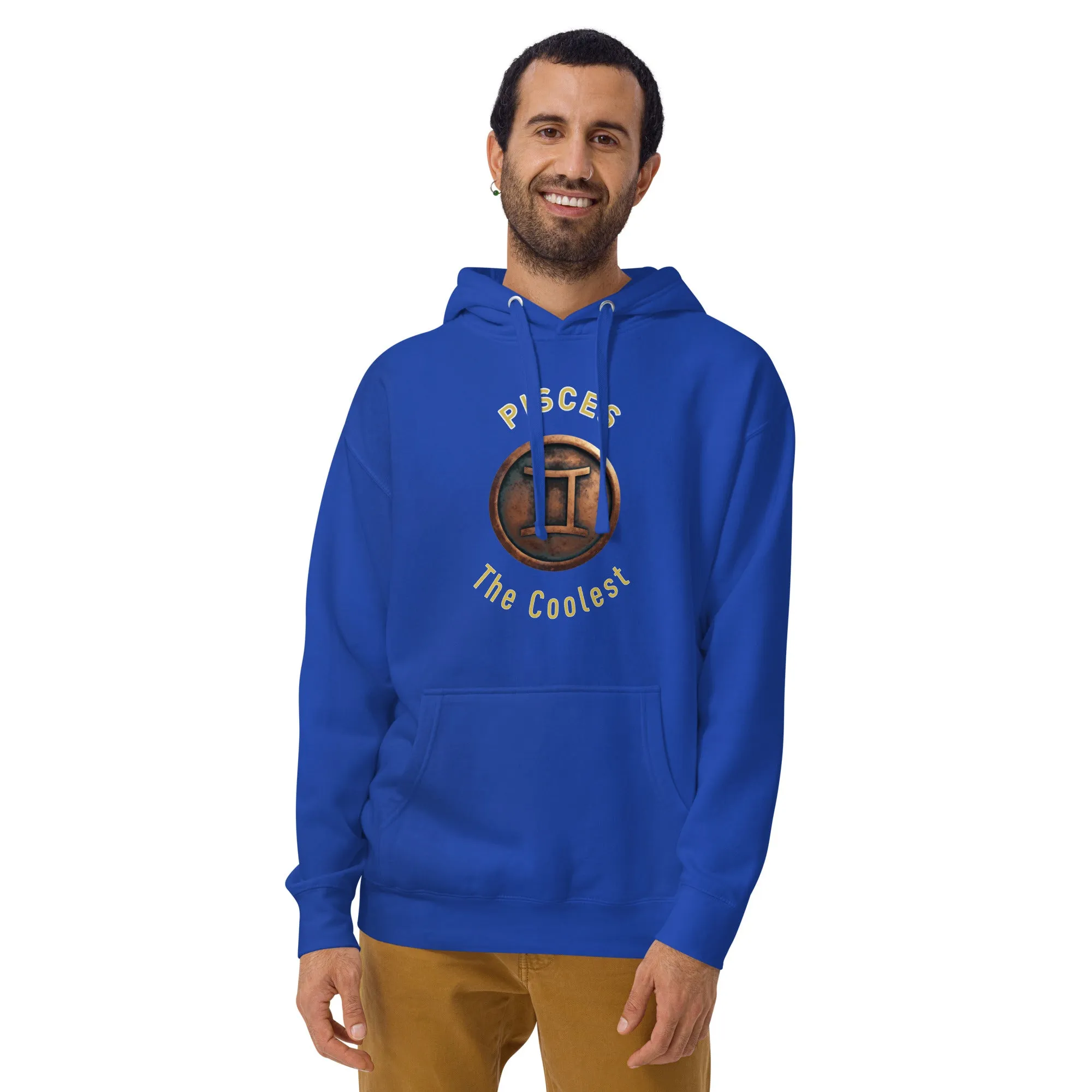 Hoodie Mens Designer (Hoodies Mens - Pisces Zodiac Sign 0052)