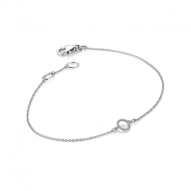 Hot Diamonds Infinity White Gold Bracelet GB002