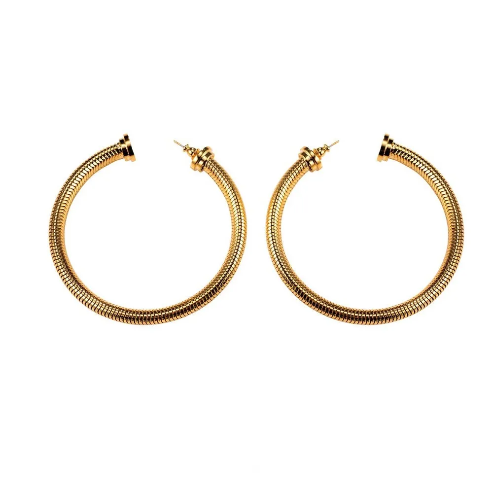 House of Lavande Harbor Snake Chain post hoop earring
