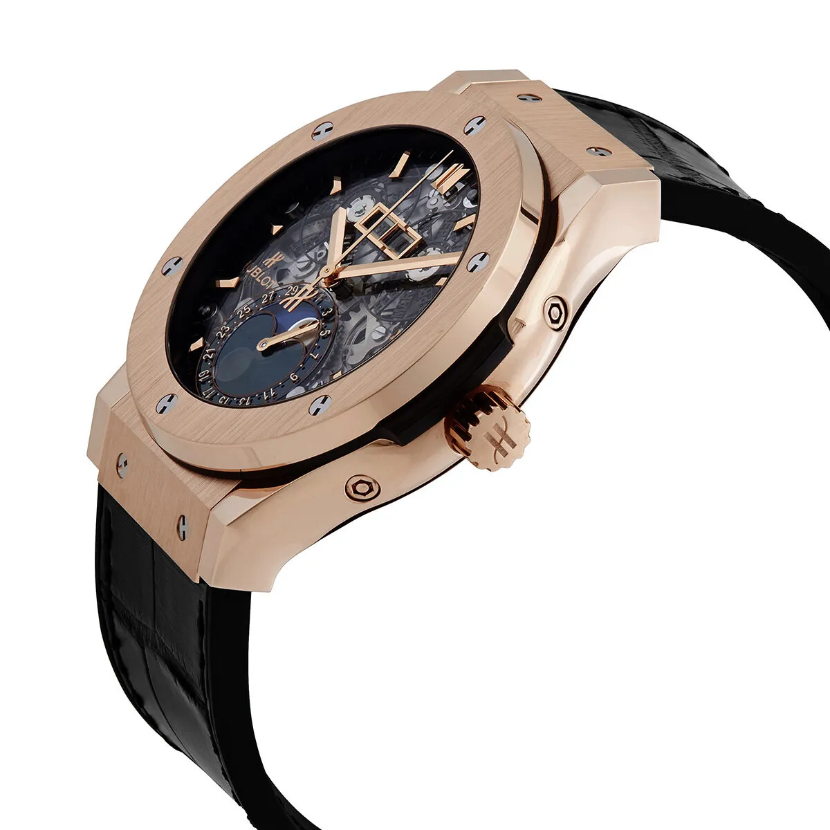 Hublot Classic Fusion Aerofusion Moonphase Sapphire Dial 18kt King Gold Men's Watch 517.NX.0170.LR 517.OX.0180.LR