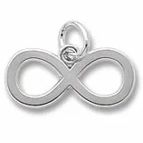 Infinity Charm In 14K White Gold
