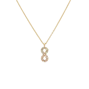 Infinity pink LGD necklace