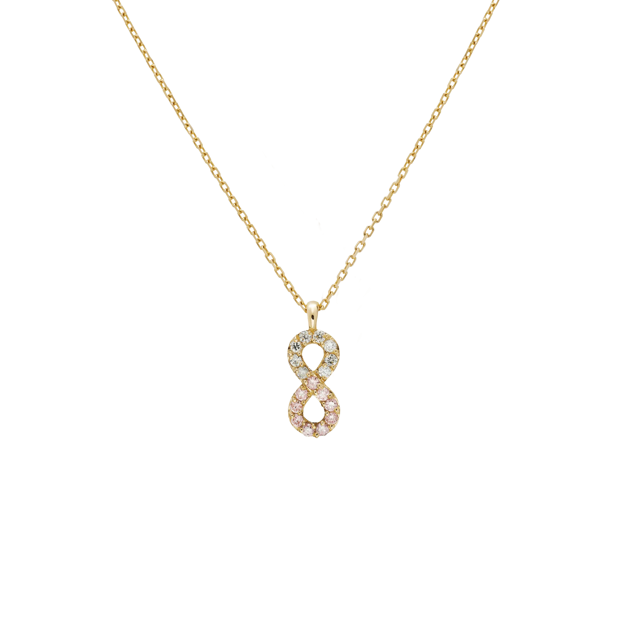 Infinity pink LGD necklace