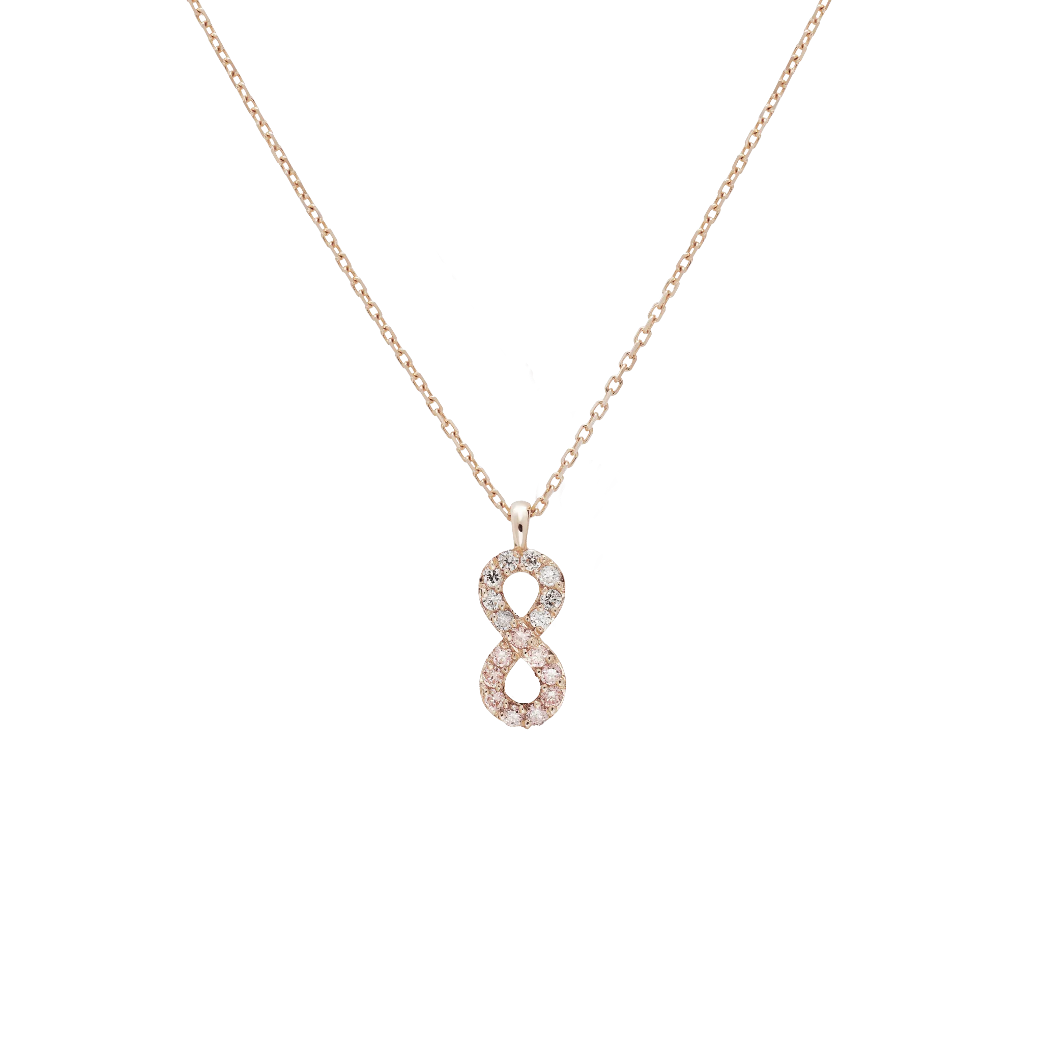 Infinity pink LGD necklace