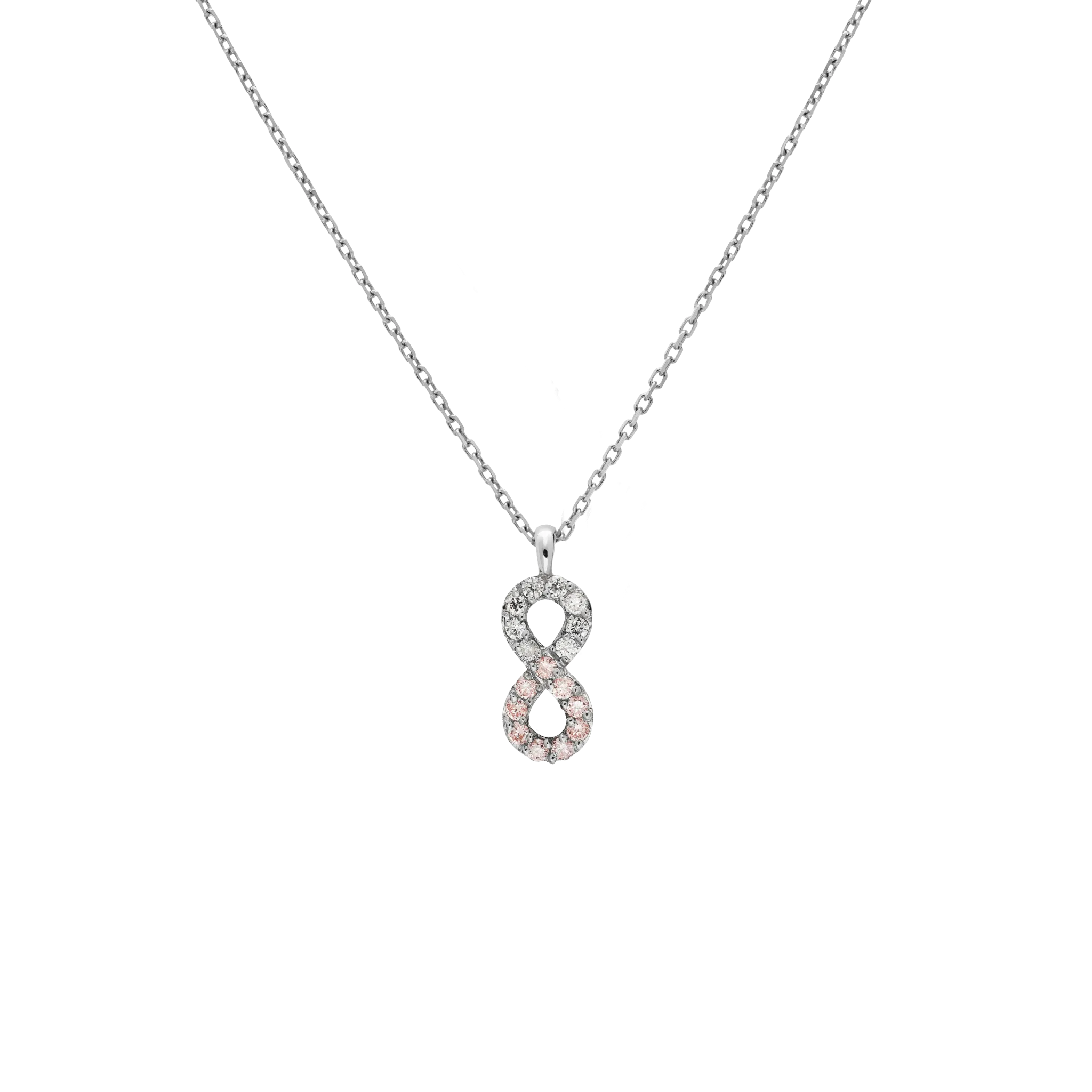 Infinity pink LGD necklace